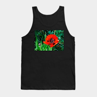 Giant Red Poppy Tank Top